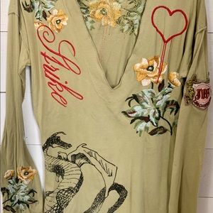 JOHNNY WAS EMBROIDERED TUNIC